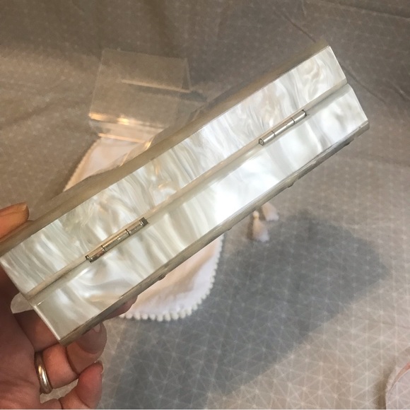 Cavana Multicolored Jeweled Pearlized Lucite Clutch - Picture 6 of 11